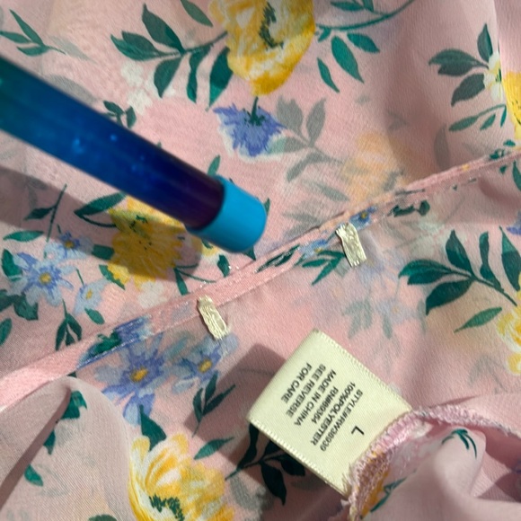 Ultra Flirt Soft Pink Flower Bloom High Low Kimono - Picture 8 of 16